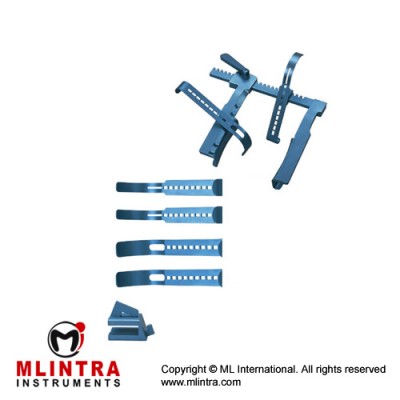 Carpentier Mitral Valve Retractor Arm length is 200mm,Curved Consists of: 15mm Malleable narrow 25mm Malleable wide Blade Median blade with slider Carpentier Mitral Valve Retractor Arm length is 200mm,Curved Consists of: 15mm Malleable narrow 25mm Malleable wide Blade Median blade with slider